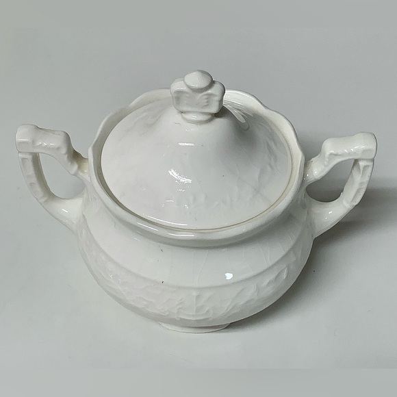 1920s Vintage 2 Handled Lidded MOUNT CLEMENS VOGUE Pottery Sugar Bowl - Picture 2 of 14